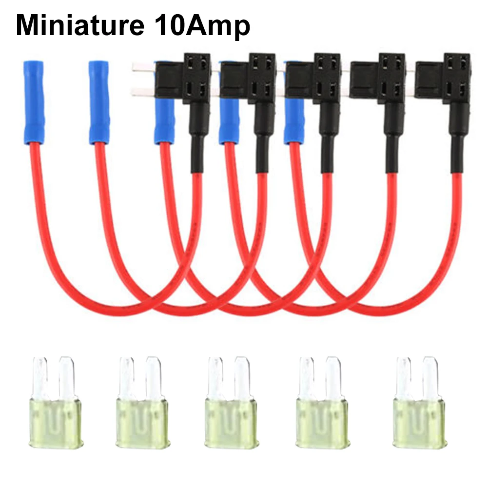 5/1pcs 12V MINI SMALL MEDIUM Size Car Fuse Holder Add-a-circuit TAP Adapter with 10A Micro Mini Standard ATM Blade | Автомобили и