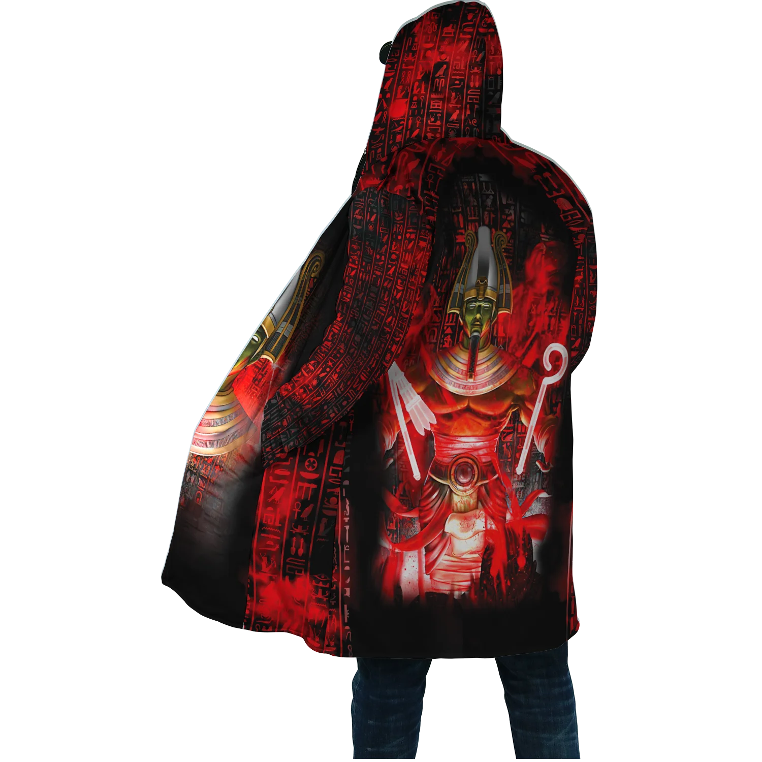 Winter Herren Mit Kapuze mantel Alte Ägypten Augen Von Horus 3D Druck Fleece wind breaker Unisex Casual Dicke Warme Kapuze mantel PF20 – Detail 39