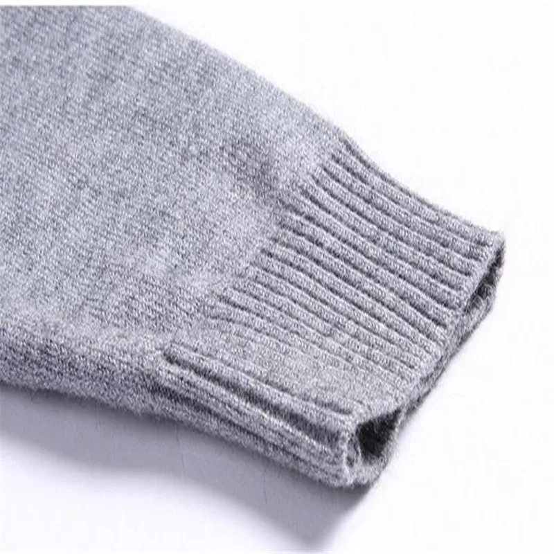 Niceautumn And Winter Pop Fashion Clothing Pullover Men Sweater V-neck Solid Color Slim Men Sweater