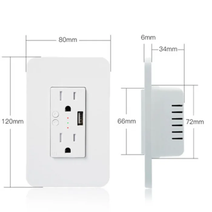 Интеллектуальная беспроводная (Wi-Fi) настенная розетка с USB Интерфейс мульти Порты и разъёмы в-стенная розетка Поддержка app дистанционного