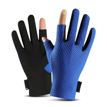Противоскользящие солнцезащитные перчатки без пальцев для рыбалки Мужские Женские УФ-перчатки для катания на каяках для катания на велосипеде