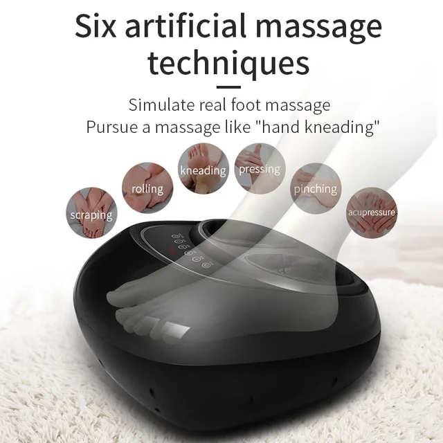 Upgrade Automatic Electric Foot Massager Machine Vibrator Infrared Heating Therapy Shiatsu Kneading Air Pressure Household Gift 2