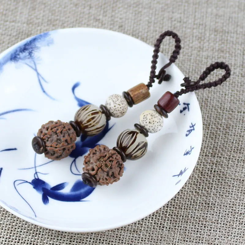 Креативный брелок для автомобиля подвеска Bodhi корень Jingang луна и звезды Pipal Tree Seed Key Chain аксессуары