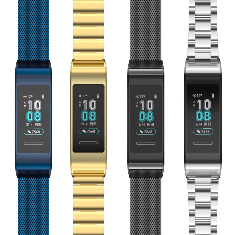 Ремешок для часов браслет для huawei band 3 металлический ремешок на запястье умные Браслеты Для huawei band 3 pro ремешок замена pulsera