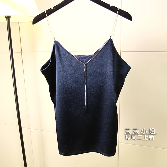 Женский укороченный топ с V образным вырезом пикантный модный однотонный в