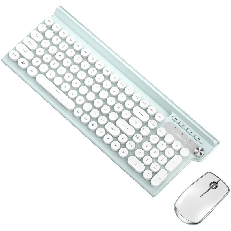 Chargeable New 2.4G Mute Multimedia Keyboard USB Wireless Mouse Combo Set Automatically Turn on the Power Saving Mode | Компьютеры и