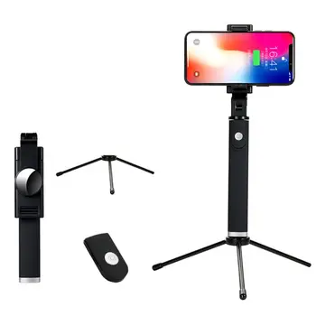 

3 in 1 Wireless Bluetooth Selfie Stick for iphone/Android/Huawei Foldable Handheld Monopod Shutter Remote Extendable Mini Tripod