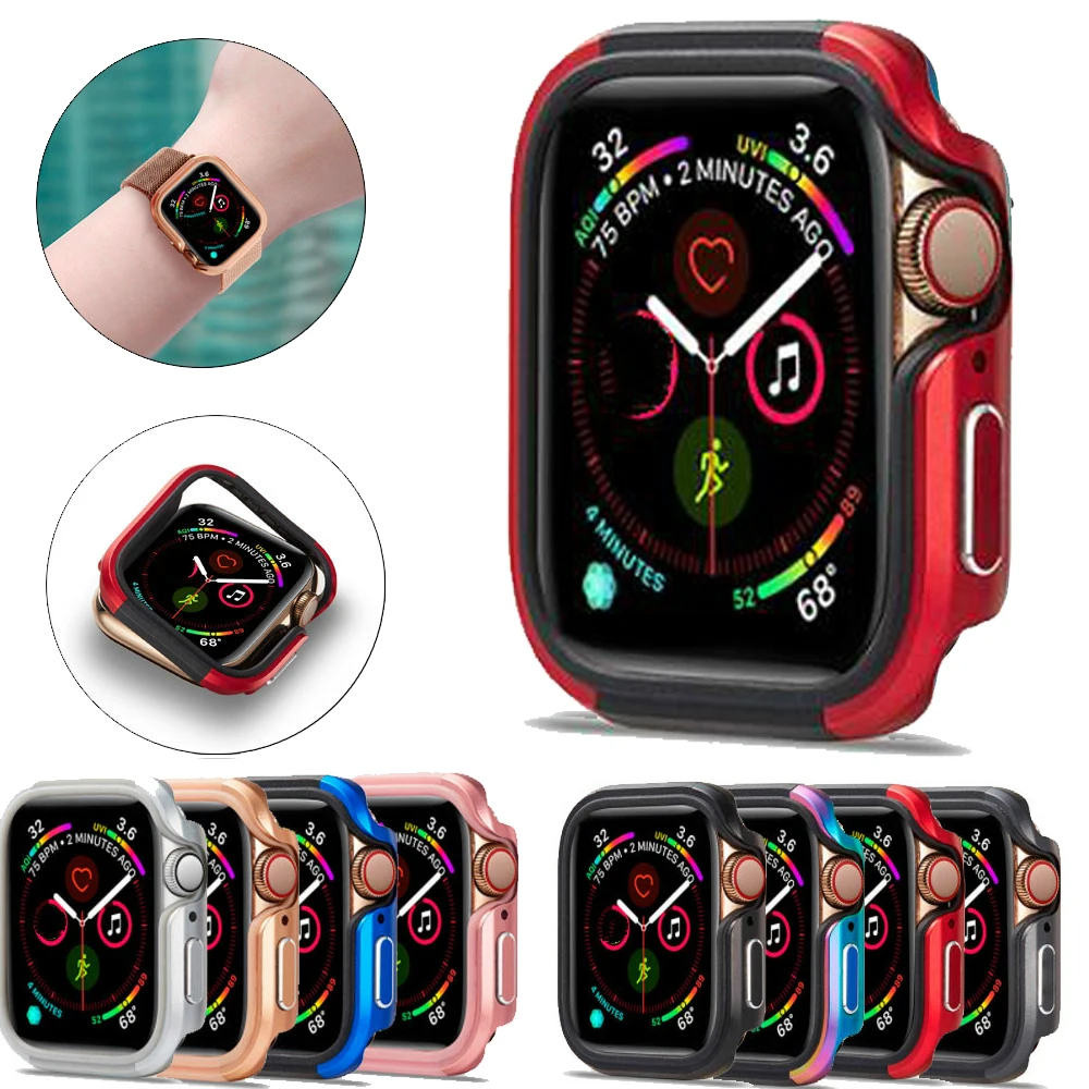 

TPU+Alloy Protector for IWatch 6 5 4 Buffer Watch Case Cover For Apple Watch Serise Anti Hitting 44MM 42MM 38MM 44MM 40MM