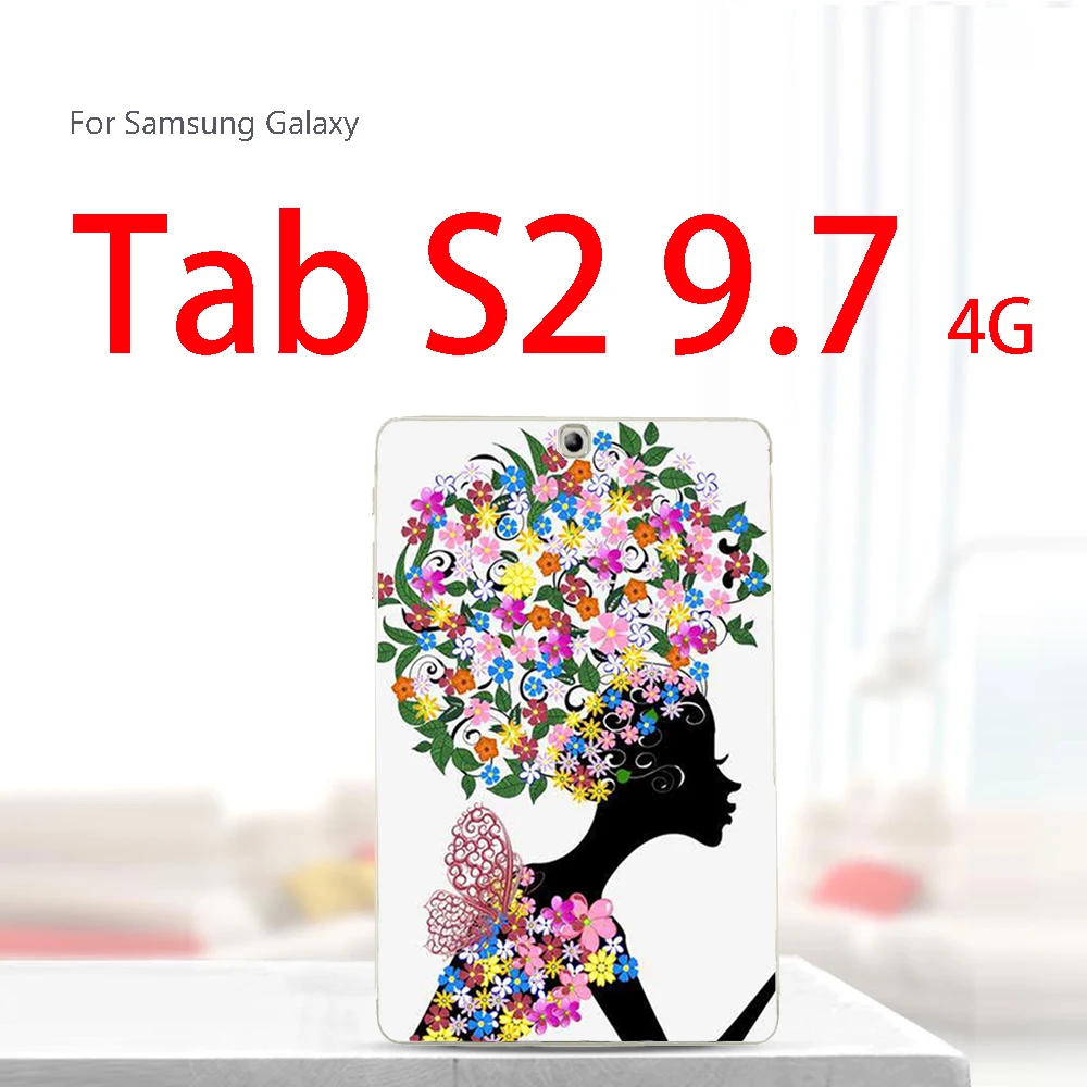 Краски планшетный чехол для samsung Galaxy Tab A A2 S2 E 9,6 9,7 10,5 SM T560 T561 T810 T813 T815C T590 T595 Мягкий силиконовый чехол - Цвет: ForT815tou ding hua