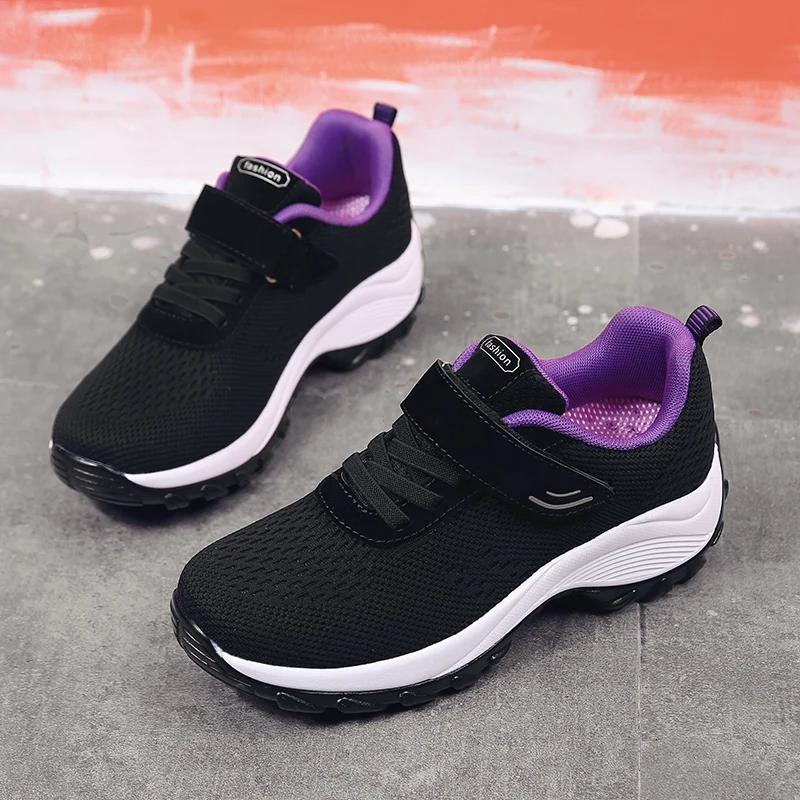 Женская обувь для бега; кроссовки на платформе 5 см, визуально увеличивающие рост; нескользящая обувь на шнуровке; zapatos mujer; светильник; обувь для фитнеса; удобная спортивная обувь
