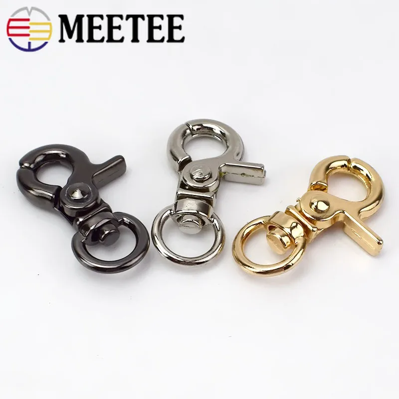 5/10/50 шт. Meetee 10 мм металлические застежки для сумок с пряжкой поворотный замок