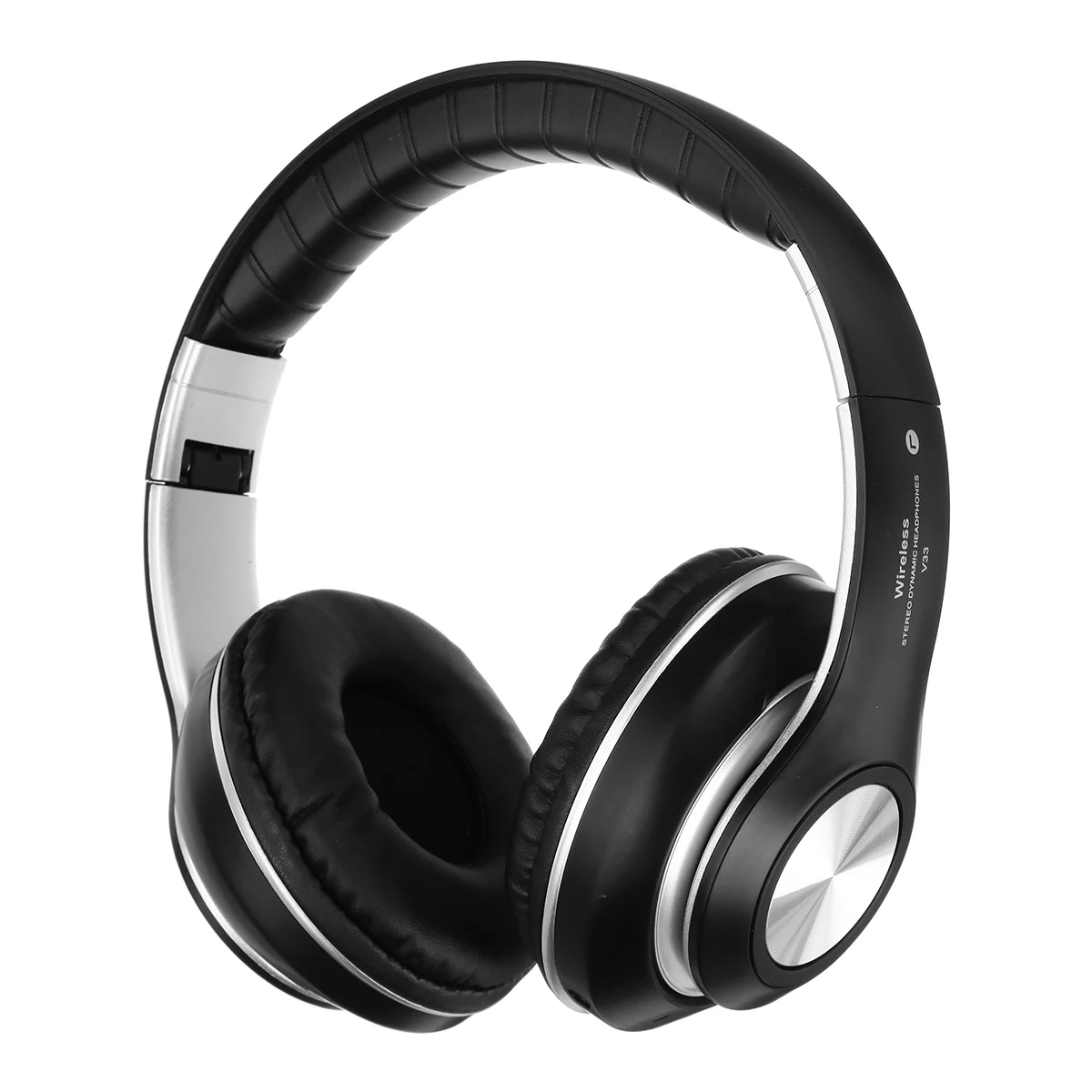 Беспроводные bluetooth 5,0 наушники Складные стерео игровые наушники с микрофоном для мобильного телефона компьютера MP3 - Цвет: Черный
