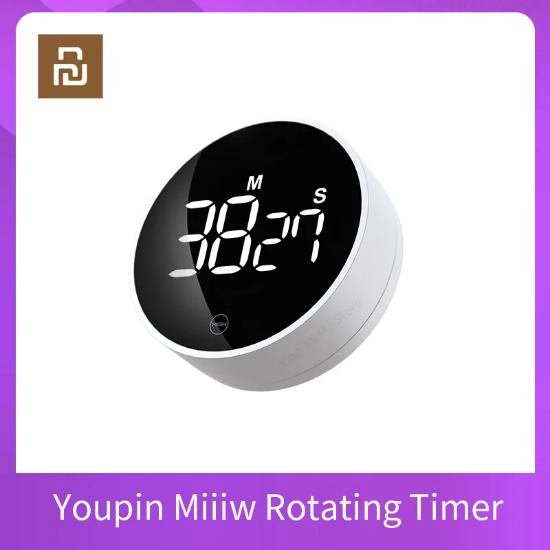 Youpin Miiiw-reloj despertador de cocina, cronómetro giratorio, brillo de sonido ajustable, pantalla Digital LED, portátil, Simple