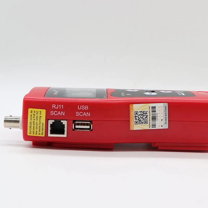 Noyafa NF-308 Network monitoring cable tester LCD Wire Fault Locator LAN Network Coacial BNC USB RJ45 RJ11 red color