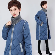 Женская верхняя мода, без сплошной молнии, длинный участок, зима, новая Корейская версия, толстое хлопковое пальто, куртка до колена