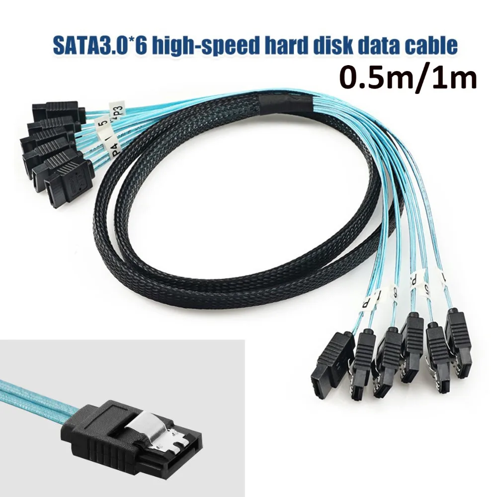 Кабель-разветвитель компьютерные аксессуары SATA III 6 Гбит/с 7 Pin мама-SATA мама