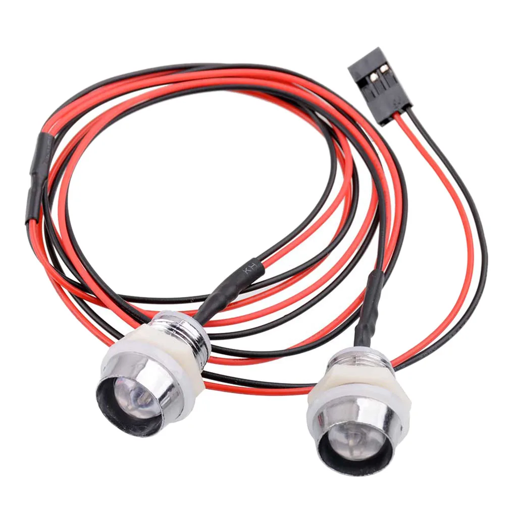 Kit 2x LED 10mm Blanc pour Voiture RC HSP 1/5 1/8 1/10 1/12 1/16