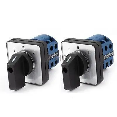 

AC 660V 20A 3-Position Latching Rotary Universal Changeover Switch 2 Pcs