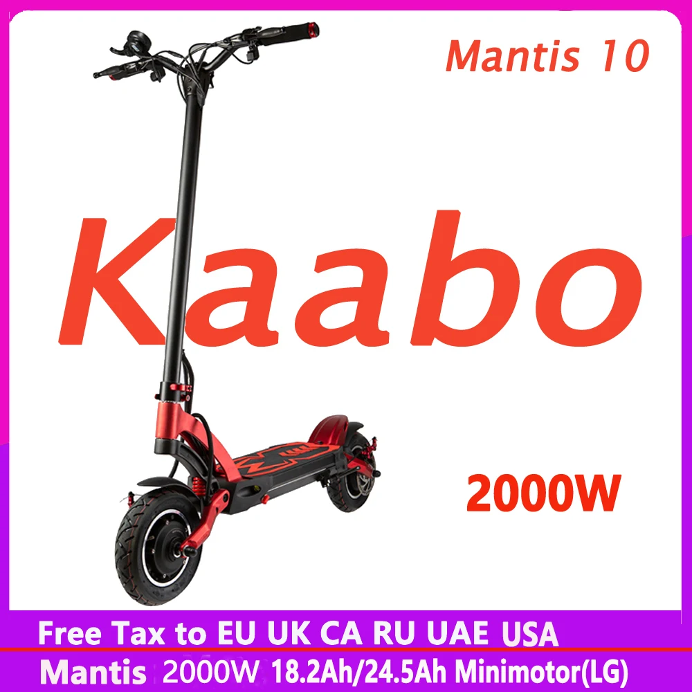 Kaabo Mantis 10 Kickscooter 60V 18.2AH /24.5AH LG Batteria &quot2000W Doppio Motore Idraulico Freno Intelligente scooter elettric | Спорт и