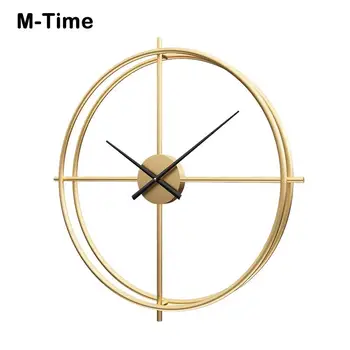

60cm 3D Iron Art Clock Silent Large Wall Clock Modern Design For Home Living Room Bedroom Decoration-retro Golden Wall Clocks