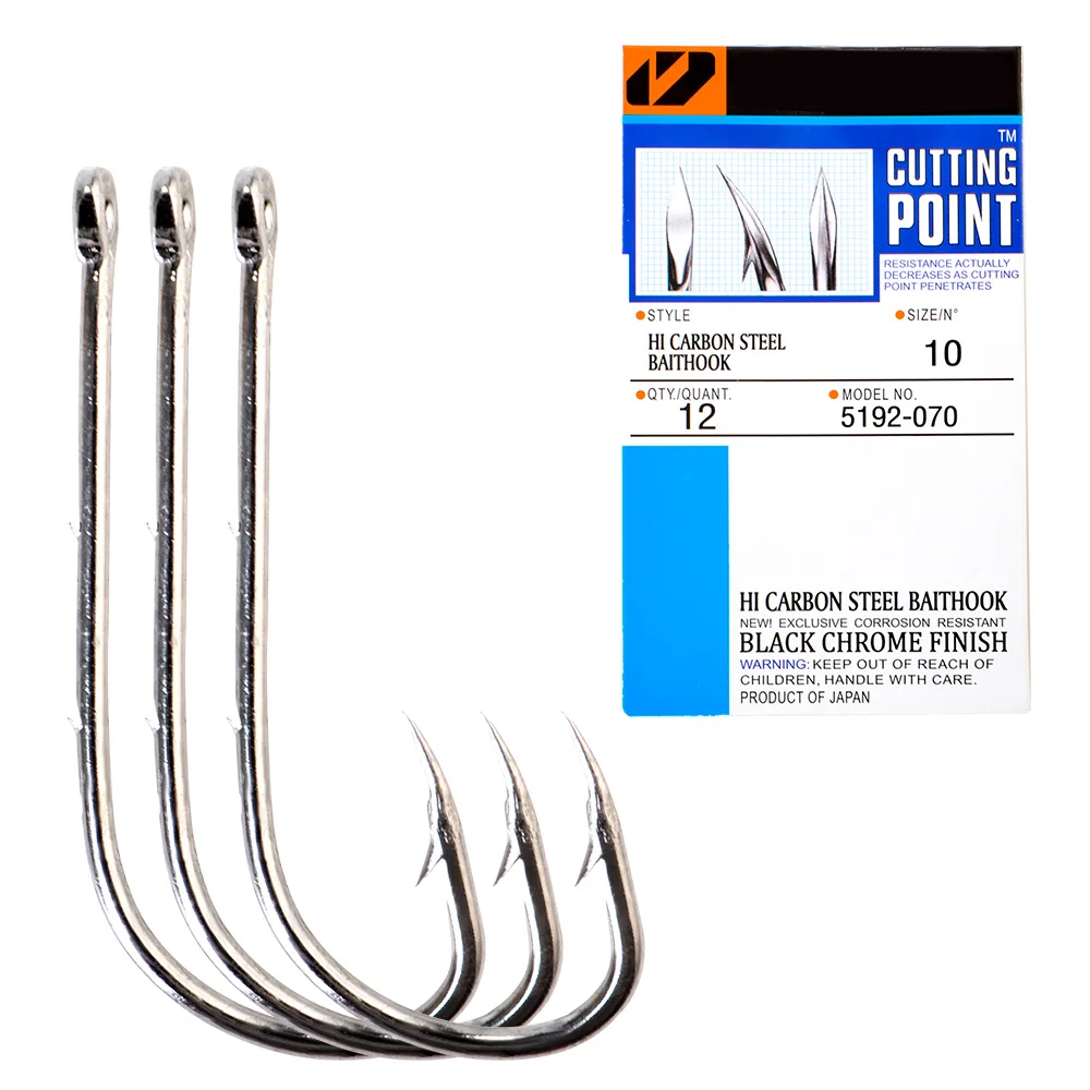 

FTK Sea Fishing Hooks 8-12pcs/pack High Carbon Steel Sharp Treble Barbed Hook With Ringed Fishhooks for Bass Carp Fishing Tackle