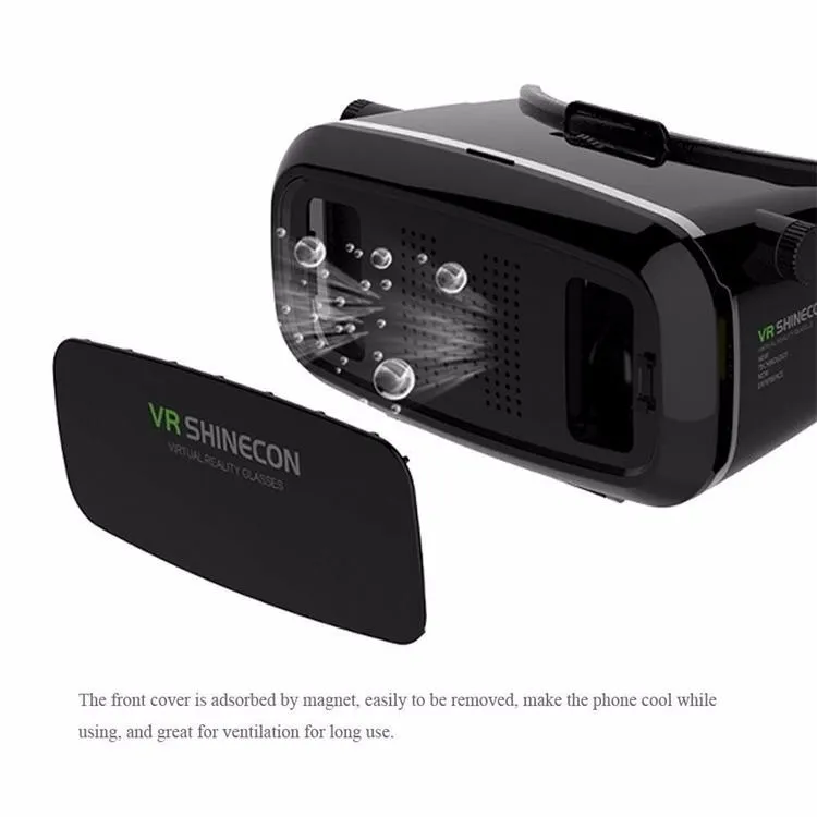 VR shinecon 6,0 гарнитура Версия виртуальной реальности очки 3D очки гарнитура для шлема смартфон полная посылка+ контроллер