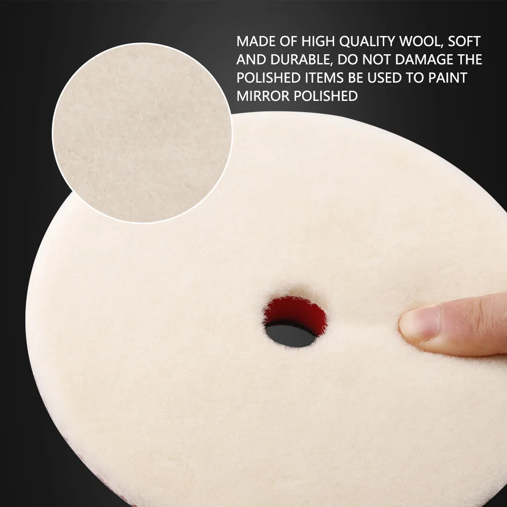 Car Polishing Pad 3"(80mm)/5"(125mm)/6"(150mm) Polishing Japanese Wool Pad for Car Polisher Detailing Scratch Removing 1PC