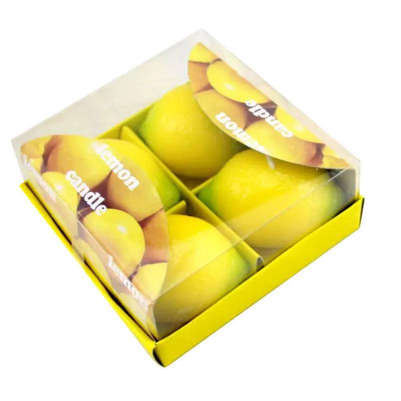 Christmas Creative Fruit Shaped Candles Romantic Green Apple Candle Party Gifts Wedding Gift Home Decor 4PCS