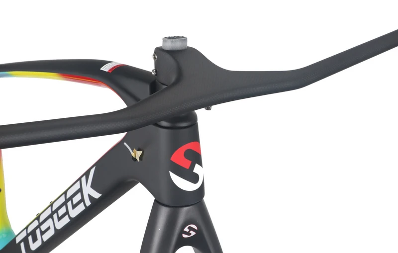 Новый полностью карбоновый велосипедный руль TOSEEK интегрированный mtb 3k матовый