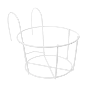 

Hanging Plant Iron Racks Balcony Round Flower Pot Rack Railing Fence Outdoor D08F