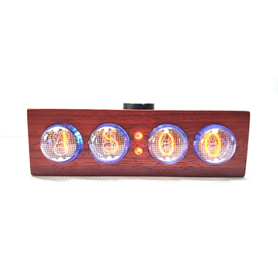 Бежевый NIXIE часы в 4 свечения трубки часы твердой древесины часы, красивый внешний вид и четкий дисплей - Цвет: Бежевый