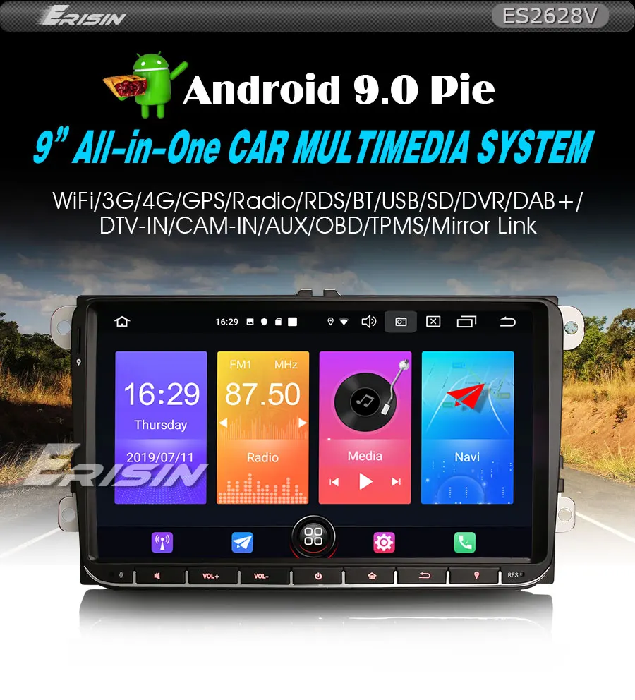 Perfect 9" Android 9.0 Pie OS Car Multimedia GPS Radio for Seat Altea 2004-2015 & Seat Altea XL 2007-2015 & Seat Alhambra 2010-2016 1
