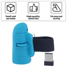 Мини симпатичная синяя Беспроводная оптическая мышь 2,4 ГГц USB с кольцами для пальцев 1600 dpi для настольных ПК и ноутбуков