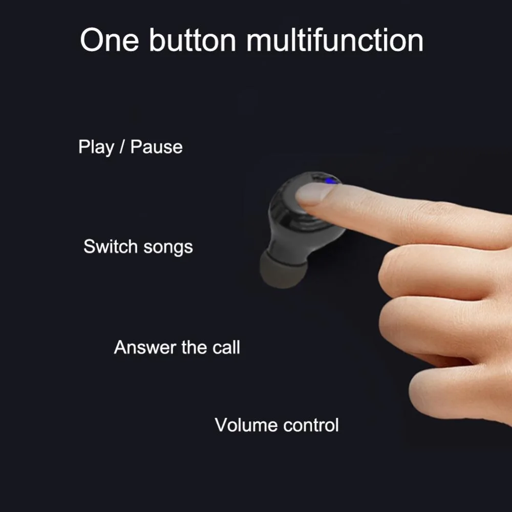 Наушники T7 Bluetooth 5,0, мини Беспроводные спортивные наушники с двойной ручкой, стерео звук, водонепроницаемые наушники, игровые наушники Hea