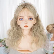 

CTRLALT curls Gold Women Hair Wigs with Bangs Heat Resistant Synthetic Curly Wigs for Women Cosplay Party