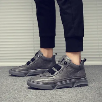 

Fashion new men's shoes wild Korean low-top casual board shoes Velcro Korean fashion Comfortable sports shoes men Туфли мужские