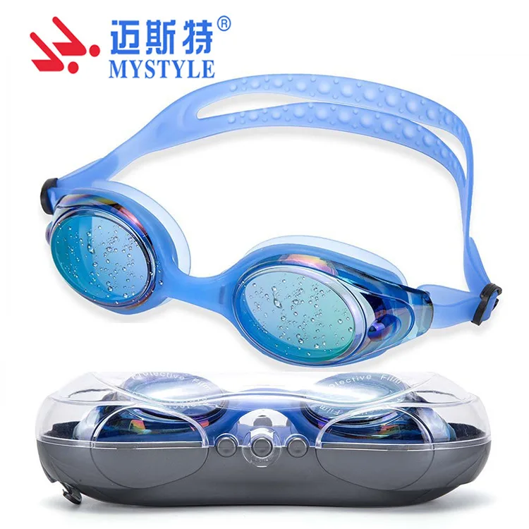 

Colorful Electroplating Goggles Silica Gel Waterproof Anti-fog UV-Protection Adult Swimming Goggles