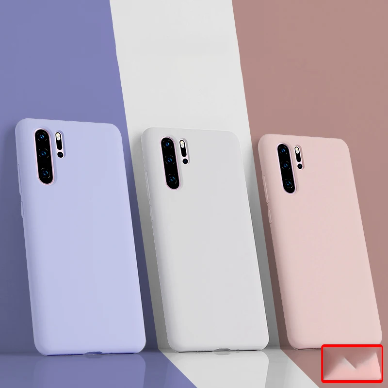 Оригинальный чехол для Huawei P40 Lite P30 P20 Mate 30 20 Pro мягкий жидкий силиконовый P Smart Plus Z