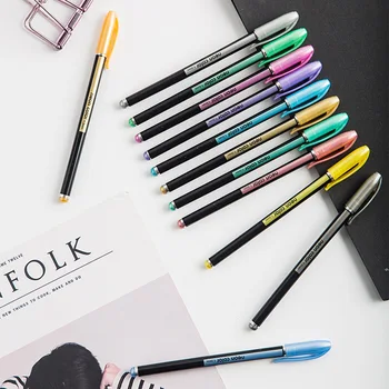 

12PCS Cute Colorful Gel Pens Novely Gel Pens Kawaii Highlighter Gel Pens For Kids Gifts School Office Supplies Stationery