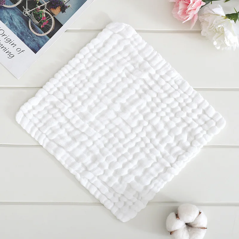 White Детское полотенце 30x30 см, 1 шт., для новорожденных, муслиновые квадраты, детское полотенце s и Wash Cloths, удобные детские муслиновые квадраты, муслиновые квадраты, Bebe Algodon - Цвет: White