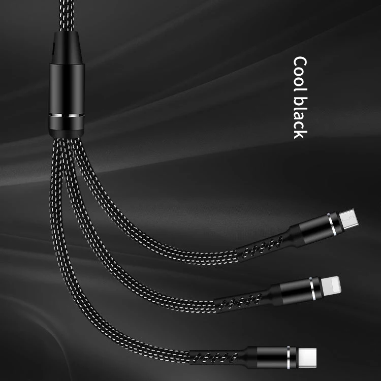 3 в 1 type C 8Pin Micro USB кабель для iPhone 8X7 6 6S Plus для iOS 10 9 8 samsung для huawei 3A USB кабели для быстрой зарядки шнур