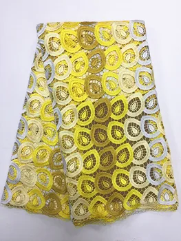 

High Quality African Guipure Cord Lace Fabric fuchsia color France soluble Water Lace For 2018 guipure cord lace fabric PL17901