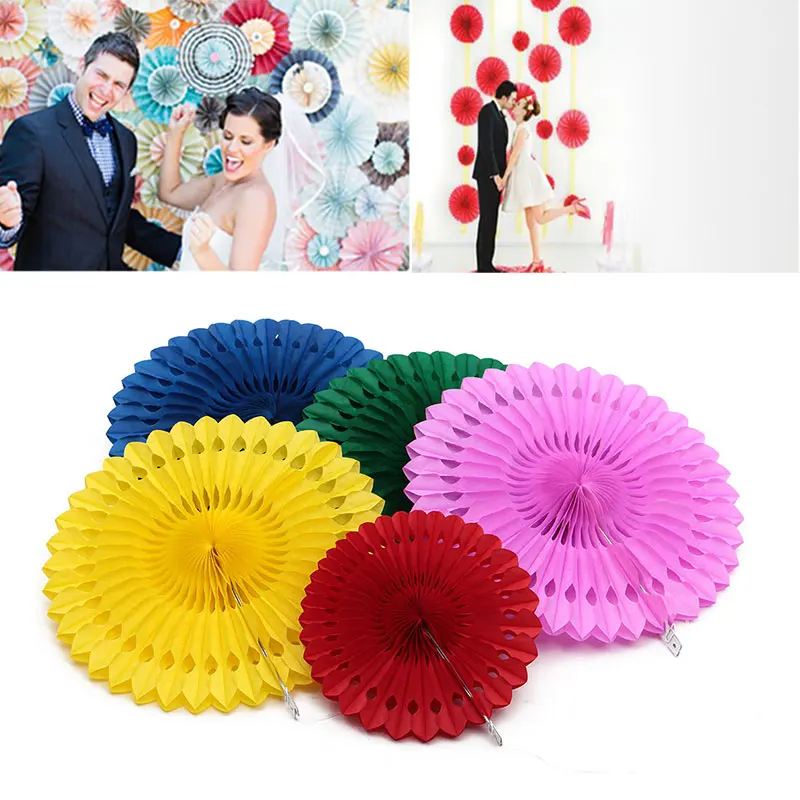 

Tissue Paper Wedding Decoration Festival Deco Party Paper Crafts Paper Fans DIY Hanging Flower for Wedding Xmas Party