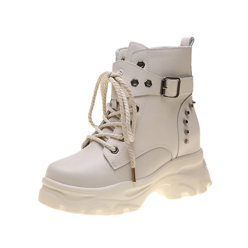 

Gothic Boots 2019 Autumn Women Shoes Fashion Rivet Ankle Boot For Woman Platform Boots Hidden Heel Ladies Boot Woman Chunky Shoe