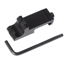 Ángulo táctico de 45 grados Lado de desplazamiento 20mm de alcance riel de montaje Rifle carril lateral corto para caza tiro con llave hexagonal