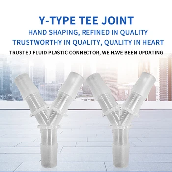 

1PC PE Food Grade Y-Type Tee Hose Connector Gladhand for Equal Diameter 3.5-15.8mm Hose Silicone Tube Water Pipe