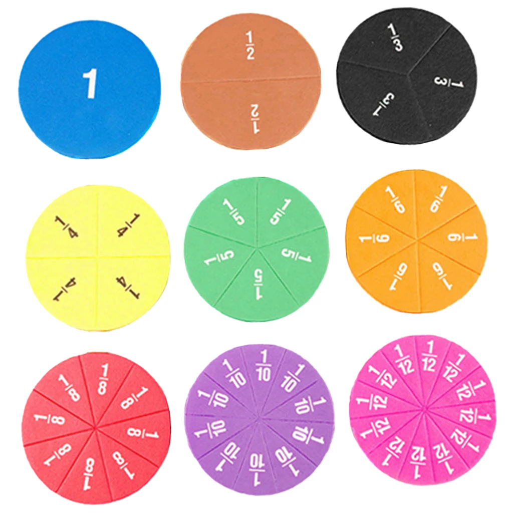 51pcs Magnetic Circular Fractions Card Toys Early Education School Aids Toy Gift 51pcs Magnetic Circular Fractions Card Toys Early Education School Aids Toy Gift