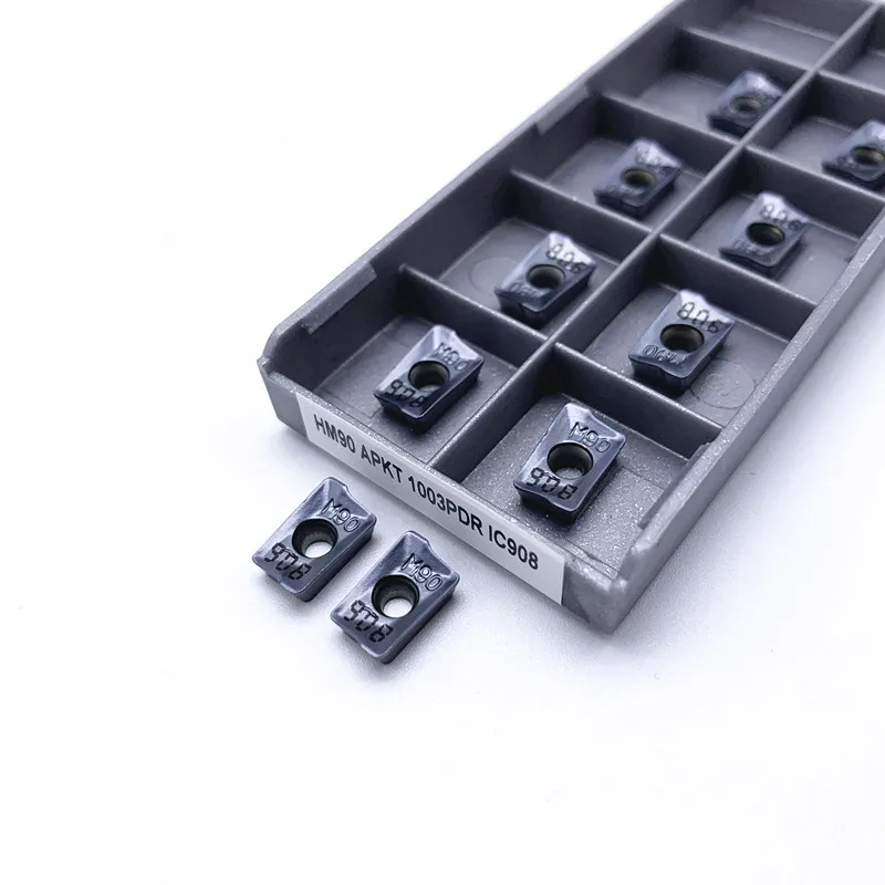 10 шт. карбидные вставки APKT1003PDR IC908 Высокоточный токарный станок для металла APKT1003