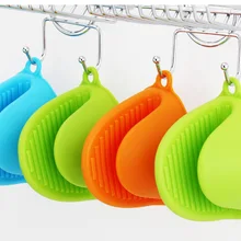 100 шт./лот Cozinha посуда силиконовые перчатки для духовки теплоизолированные перчатки для приготовления пищи микроволновая печь Нескользящий Захват горшок держатель