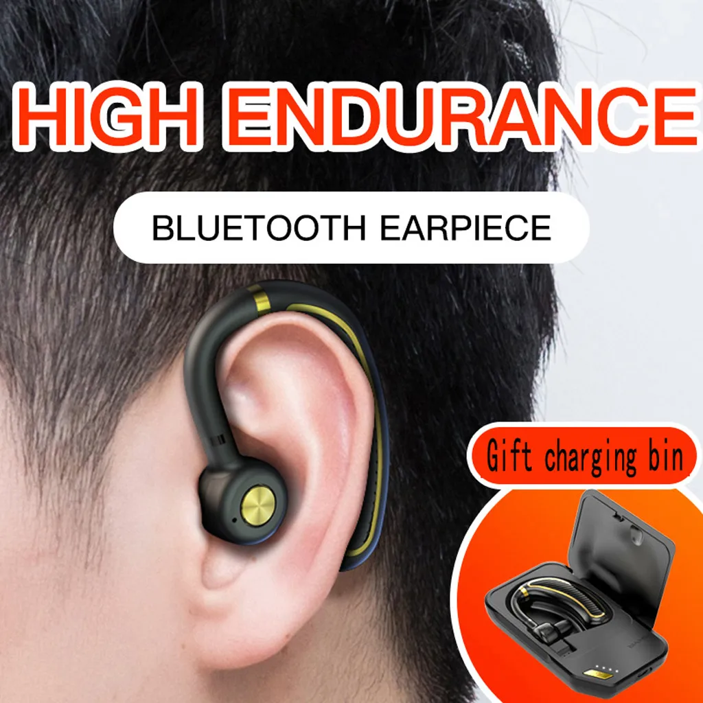 NEW TWS Bluetooth V5 0 Earphone Ear Hook Bluetooth Headset with HD Mic Long Standby Business Style Wireless For iPhone
